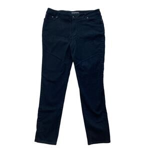 Garnet Hill High Rise Straight Leg Jeans Size 32 Black Organic Cotton